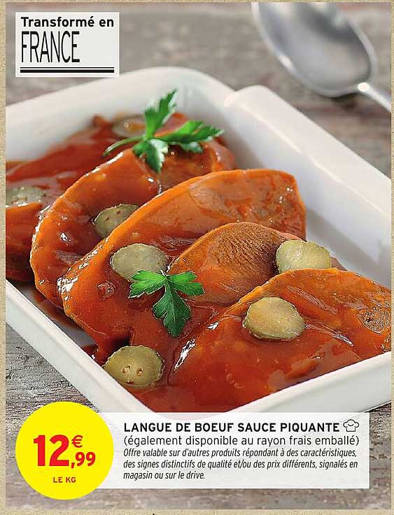LANGUE DE BOEUF SAUCE PIQUANTE