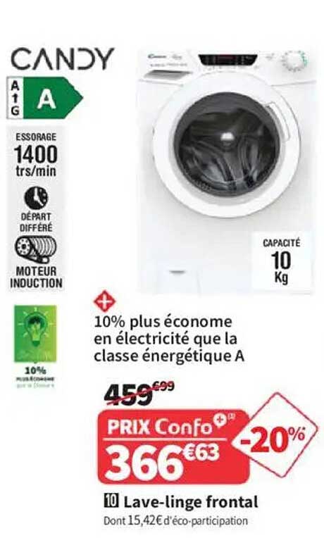 Lave-linge frontal Candy A+++