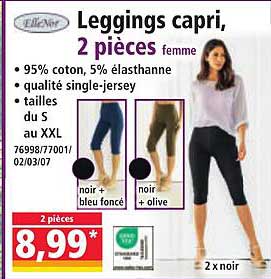 Leggings capri, 2 pièces