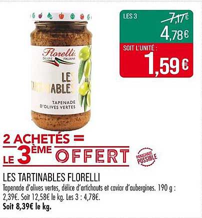 LES TARTINABLES FLORELLI