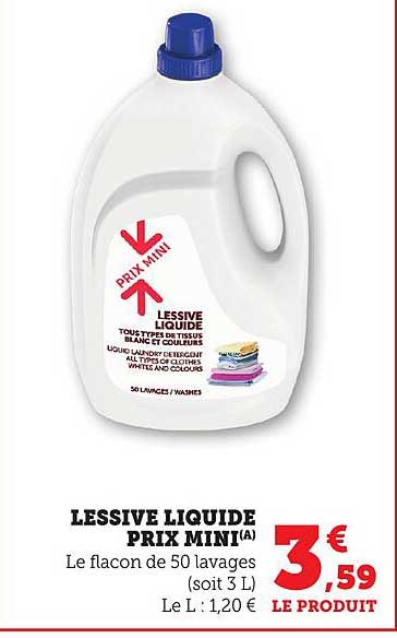LESSIVE LIQUIDE PRIX MINI(A)
