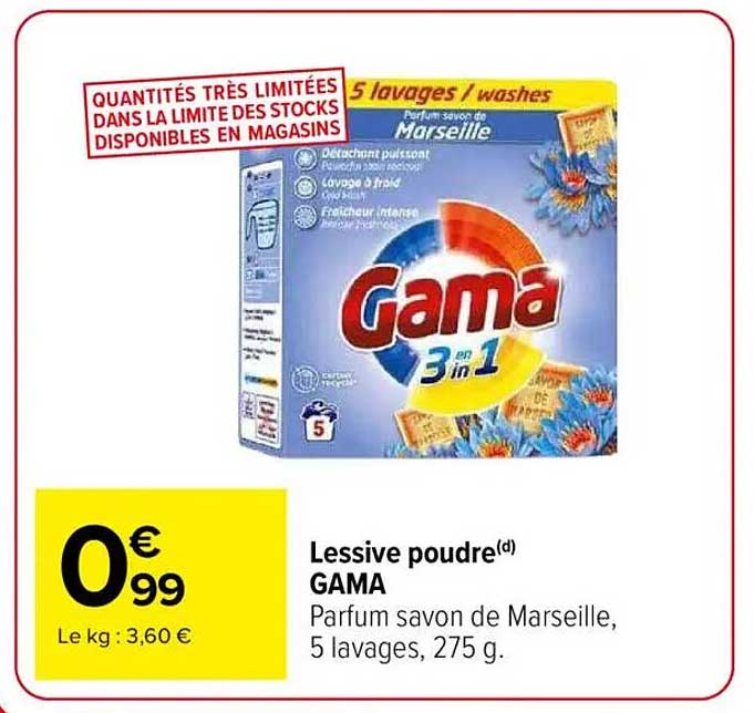 Lessive poudre(d) GAMA