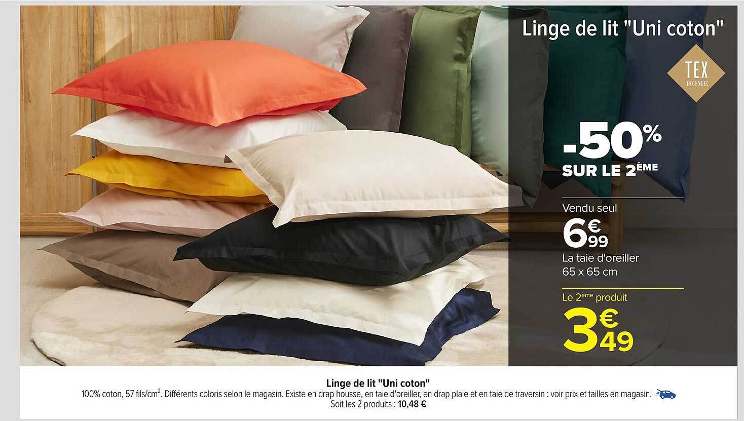 Linge de lit "Uni coton"
