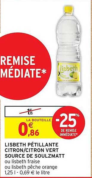 LISBETH PÉTILLANTE CITRON/CITRON VERT SOURCE DE SOULZMATT