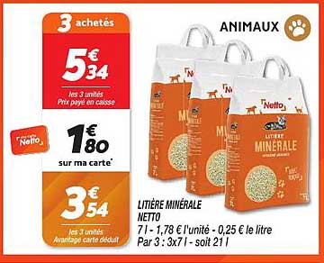 LITIER MINÉRALE NETTO