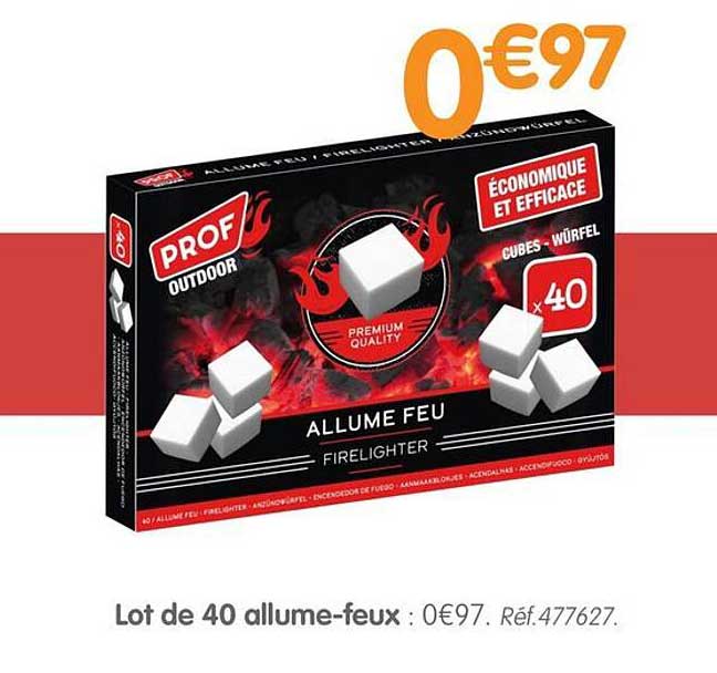 Lot de 40 allume-feux
