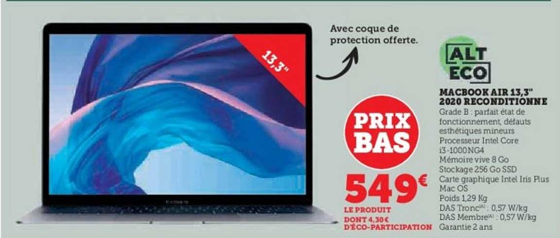 MACBOOK AIR 13,3" 2020 RECONDITIONNE
