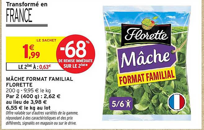 MÂCHE FORMAT FAMILIAL FLORETTE