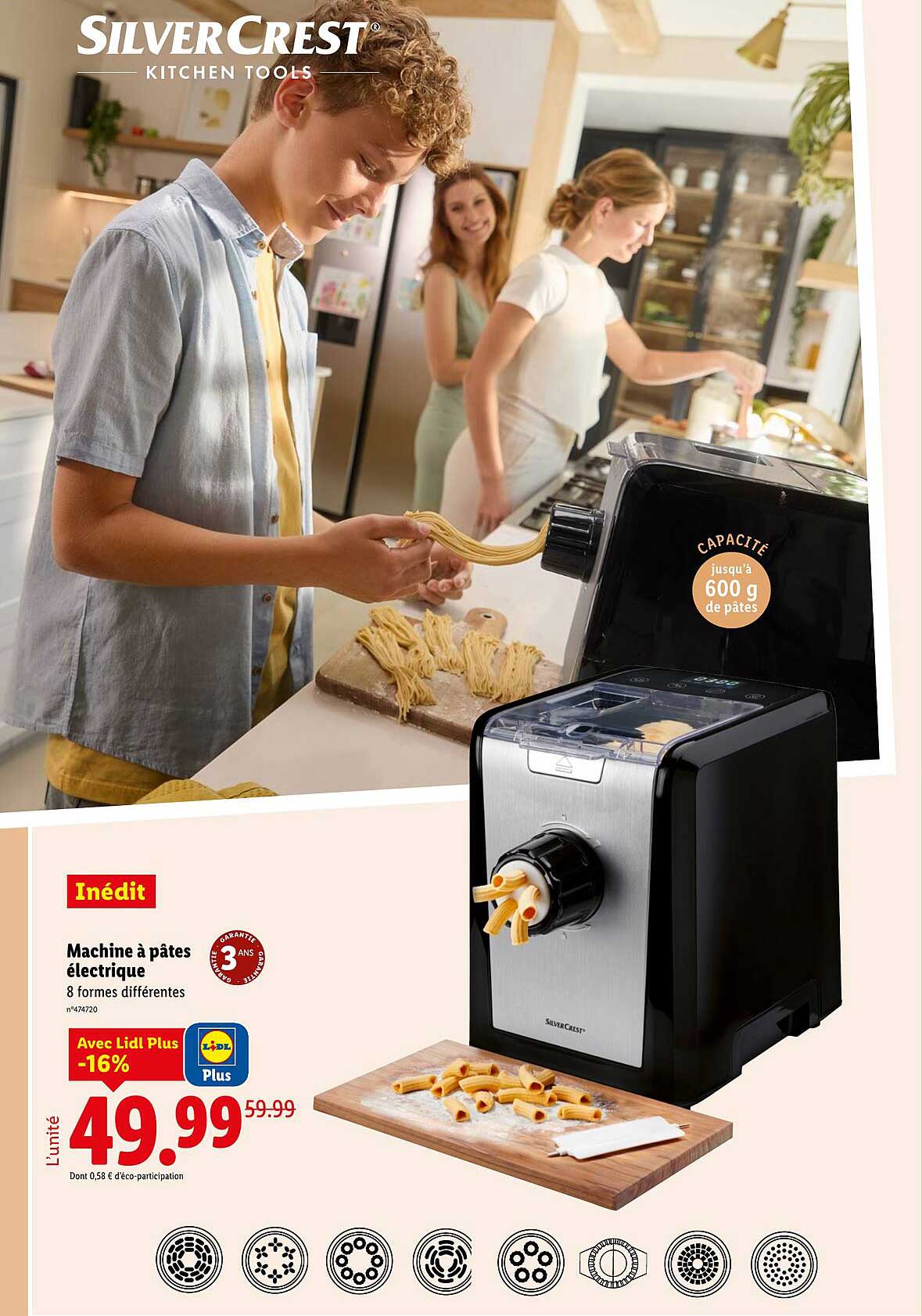 Machine à pâtes électrique