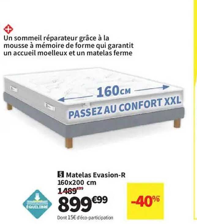 Matelas Evasion-R 160x200 cm