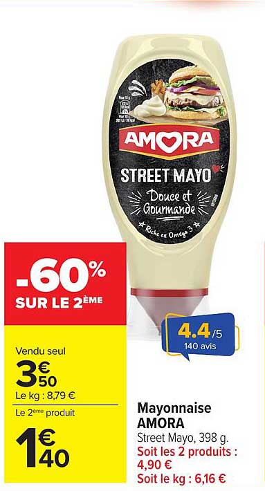 Mayonnaise AMORA Street Mayo, 398 g