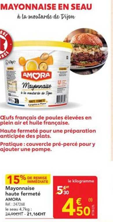 MAYONNAISE EN SEAUX À LA MOUTARDE DE DIJON