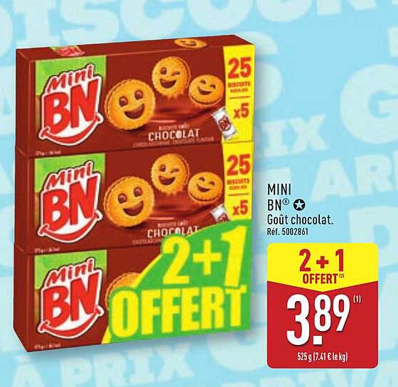 MINI BN® Goût chocolat.