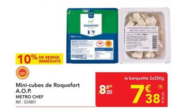 Mini-cubes de Roquefort A.O.P.