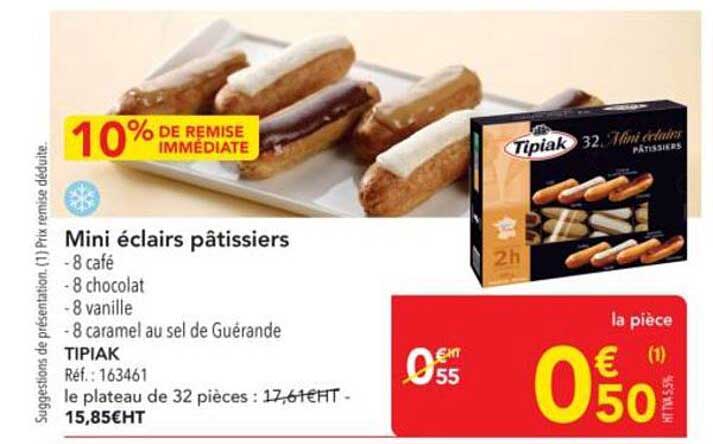 Mini éclairs pâtissiers