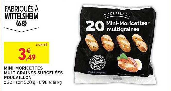 MINI-MORICETTES MULTIGRAINES SURGELÉES POUILLAILLON
