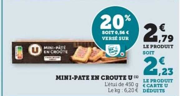 MINI-PÂTE EN CROûTE U