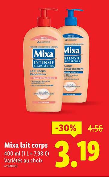 Mixa lait corps