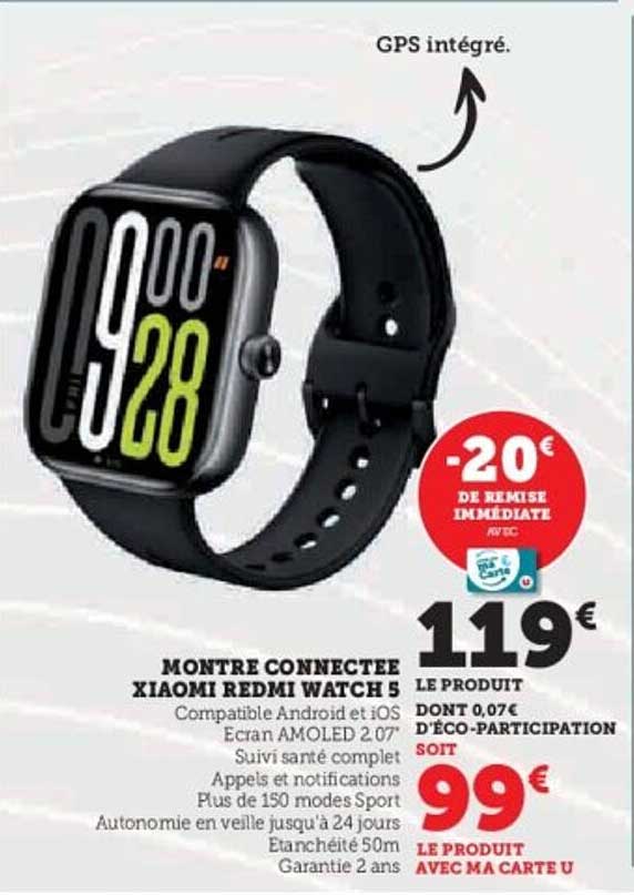 MONTRE CONNECTEE XIAOMI REDMI WATCH 5
