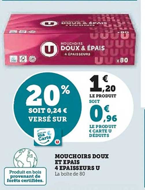 MOUCHOIRS DOUX ET ÉPAIS