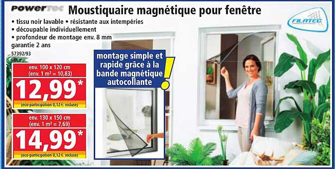Moustiquaire magnétique pour fenêtre