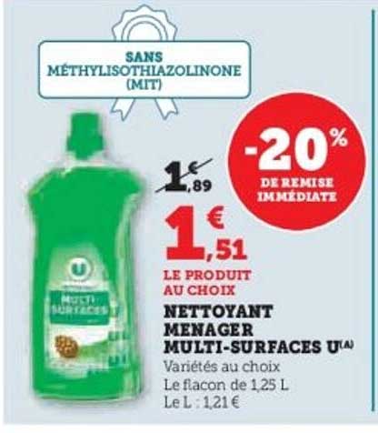 NETTOYANT MENAGER MULTI-SURFACES U