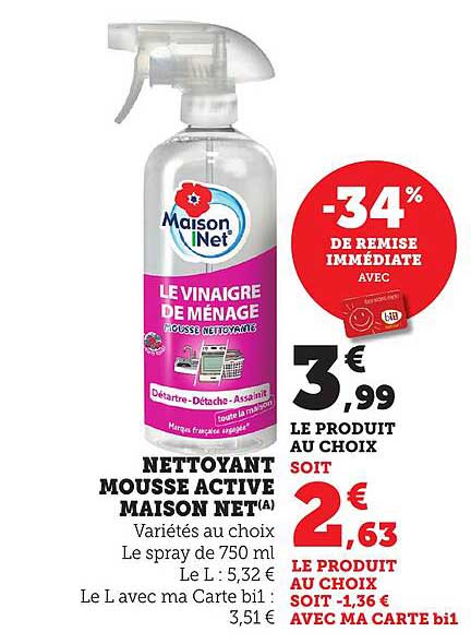 NETTOYANT MOUSSE ACTIVE MAISON NET(A)