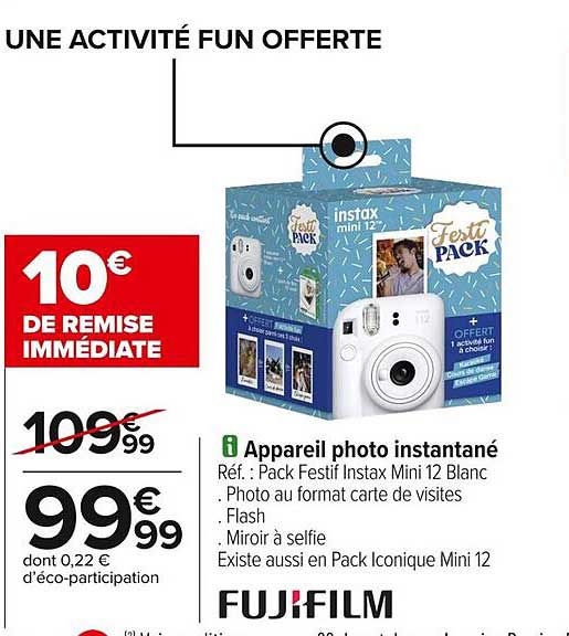 Pack Festif Instax Mini 12 Blanc