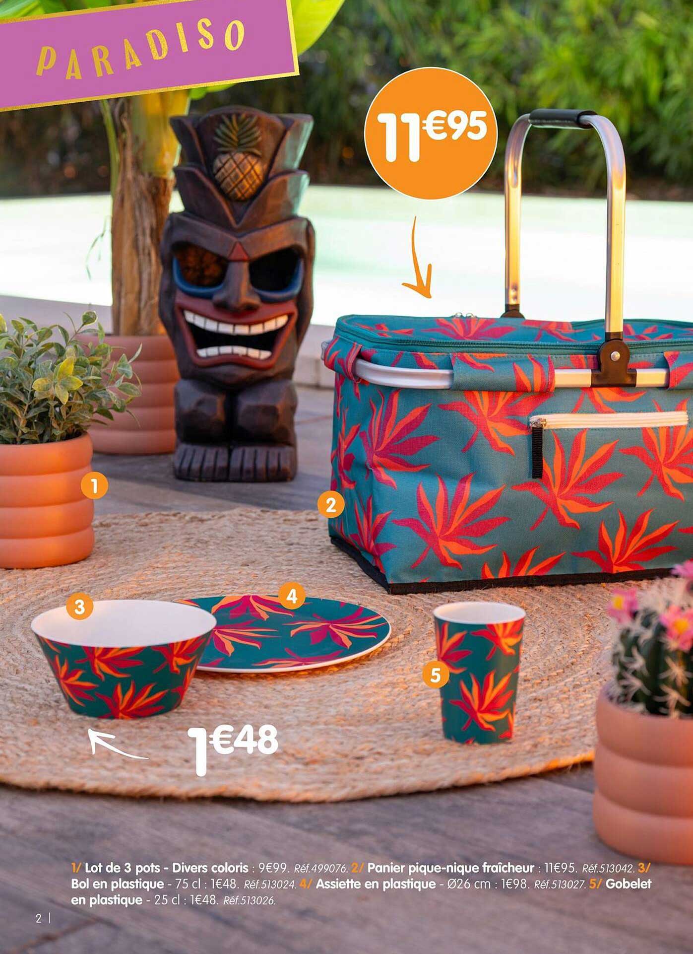 Panier pique-nique fraîcheur : 11€95