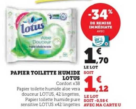 PAPIER TOILETTE HUMIDE LOTUS