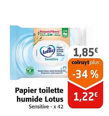 Papier toilette humide Lotus Sensitive - x 42
