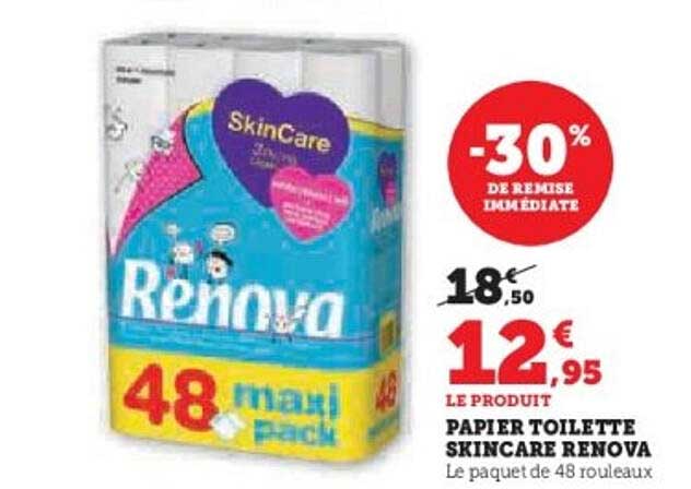 PAPIER TOILETTE SKINCARE RENOVA