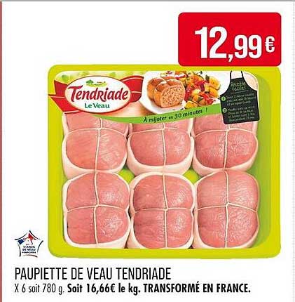 PAUPIETTE DE VEAU TENDRIADE