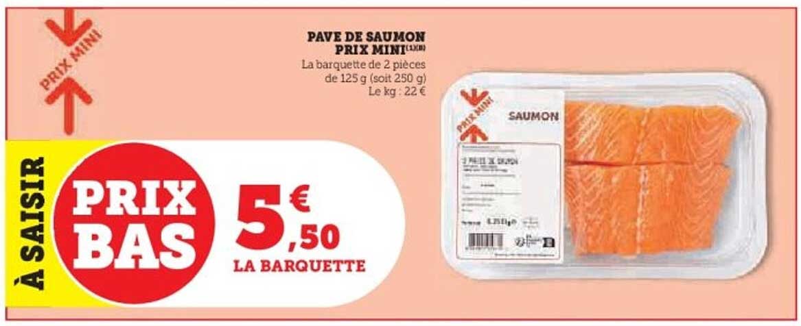 PAVE DE SAUMON PRIX MINI