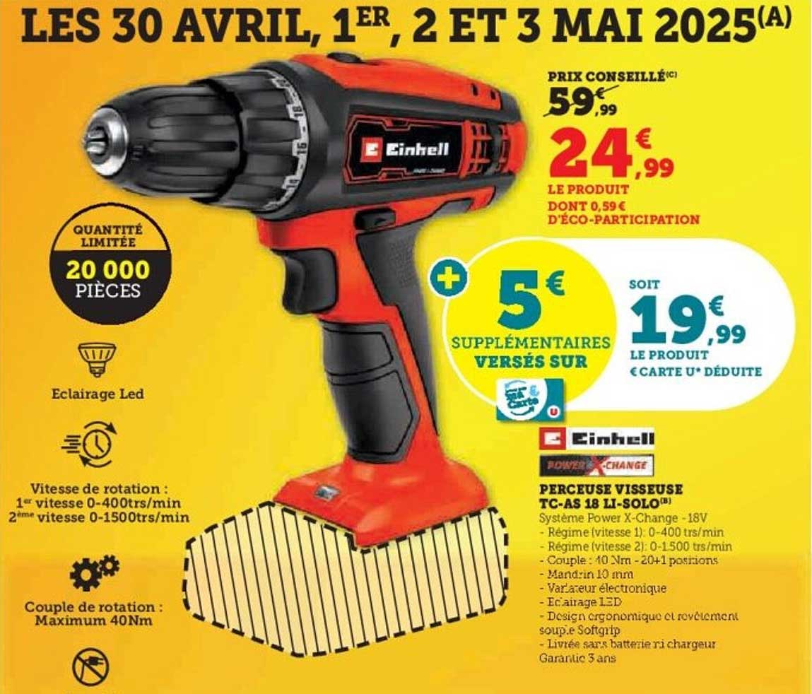 PERCEUSE VISSEUSE TC-AS 18 LI-SOLO