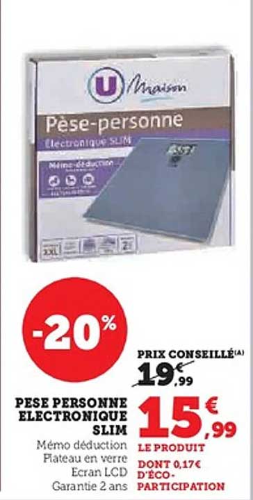 Pèse personne électronique SLIM