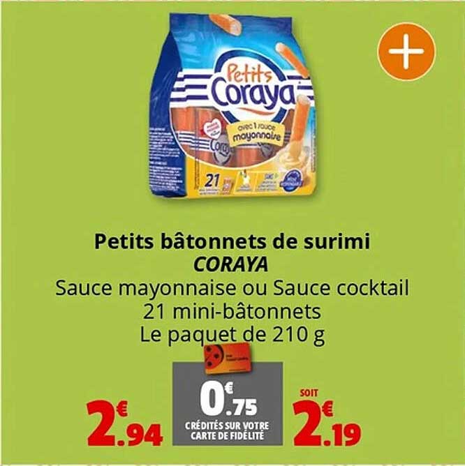 Petits bâtonnets de surimi CORAYA