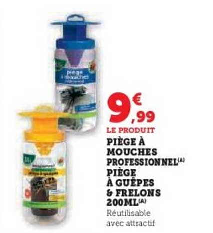 PIÈGE À MOUCHES PROFESSIONNEL(A) PIÈGE À GUÊPES & FRELONS 200ML(A)