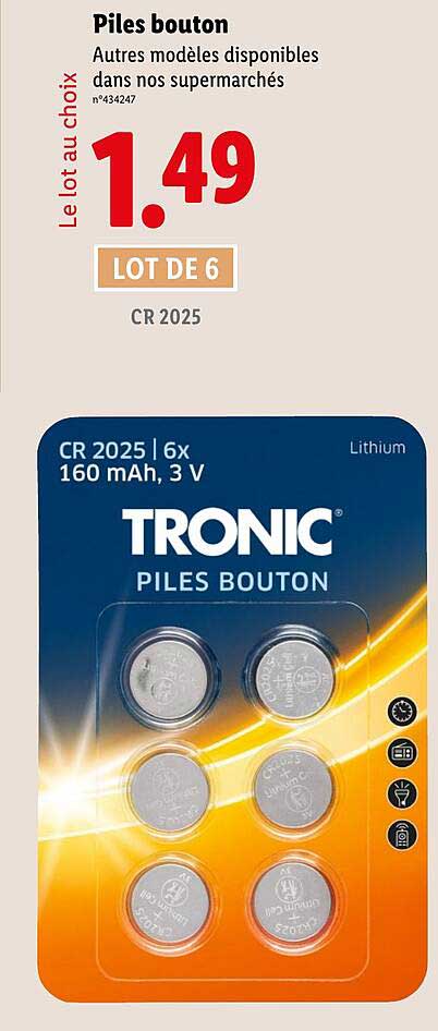 Piles bouton