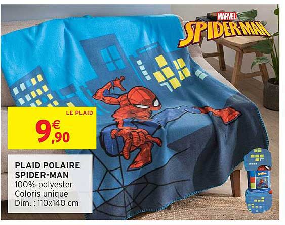 PLAID POLAIRE SPIDER-MAN