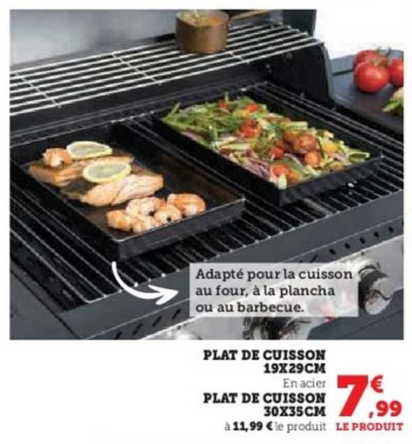 Plat de cuisson 19x29cm en acier