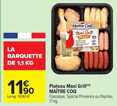 Plateau Maxi Grill(m) MAÎTRE COQ