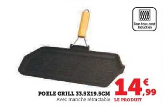 POELE GRILL 33.5X19.5CM