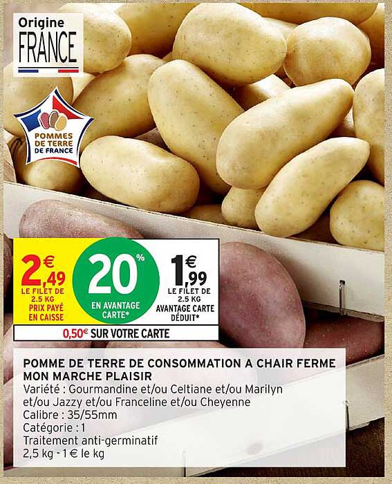 POMME DE TERRE DE CONSOMMATION A CHAIR FERME MON MARCHE PLAISIR