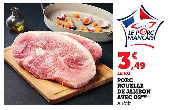PORC ROUELLE DE JAMBON AVEC OS(2)(C) A RÔTIR