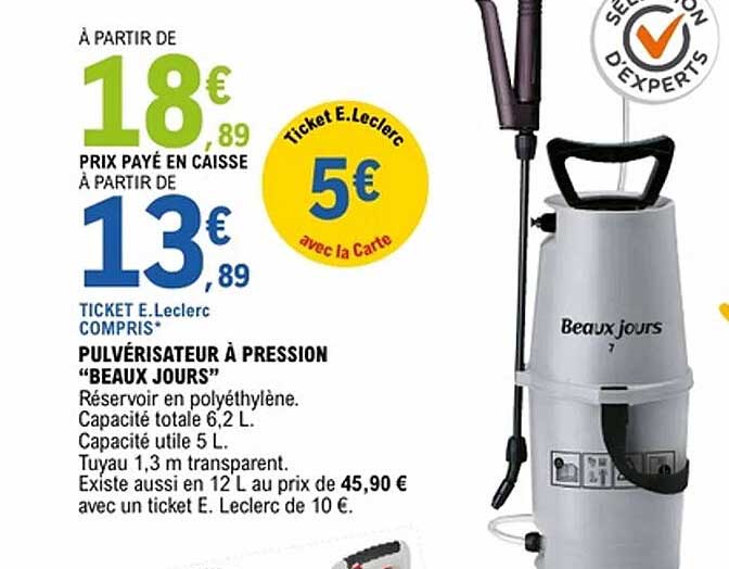 PULVÉRISATEUR À PRESSION "BEAUX JOURS"