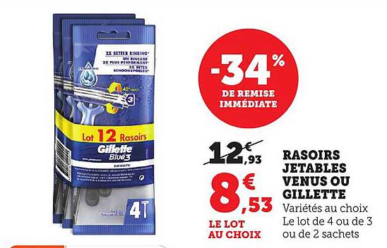 RASOIRS JETABLES VENUS OU GILLETTE