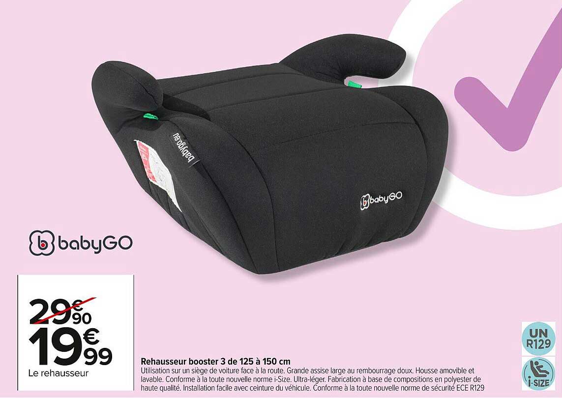 Rehausseur booster 3 de 125 à 150 cm