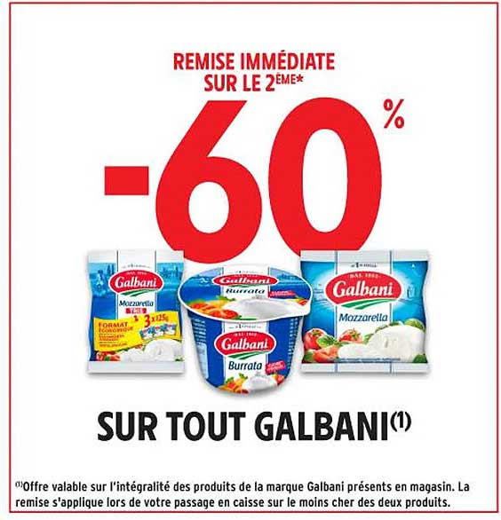 REMISSE IMMEDIATE SUR LE 2EME* -60%