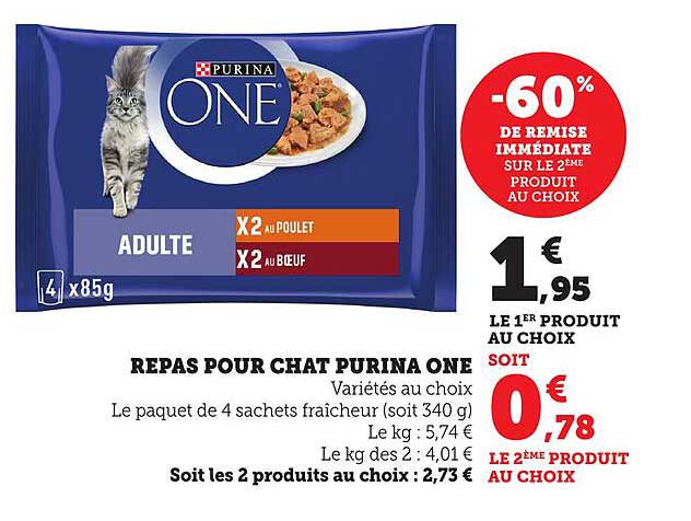 REPAS POUR CHAT PURINA ONE